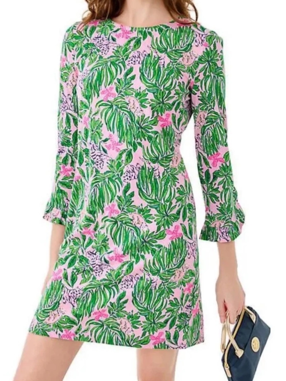 NWT Lilly Pulitzer Sz XL Nichole Dress Pink Roaring With Joy